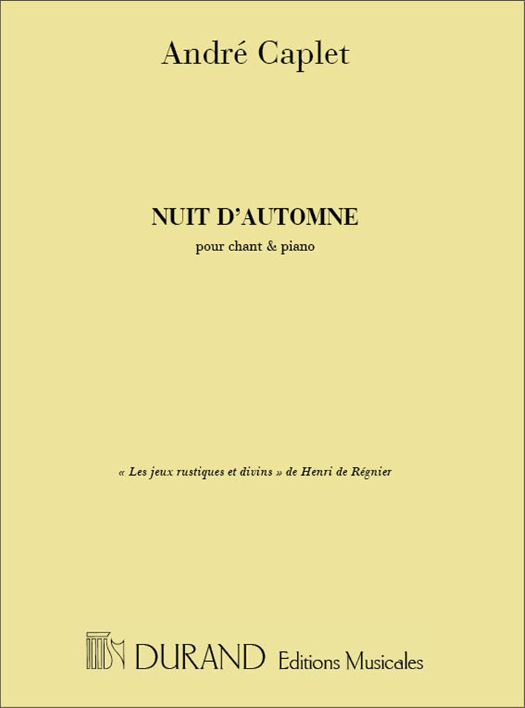 Nuit D'Automne Mezzo-Piano (Henri De Regnier